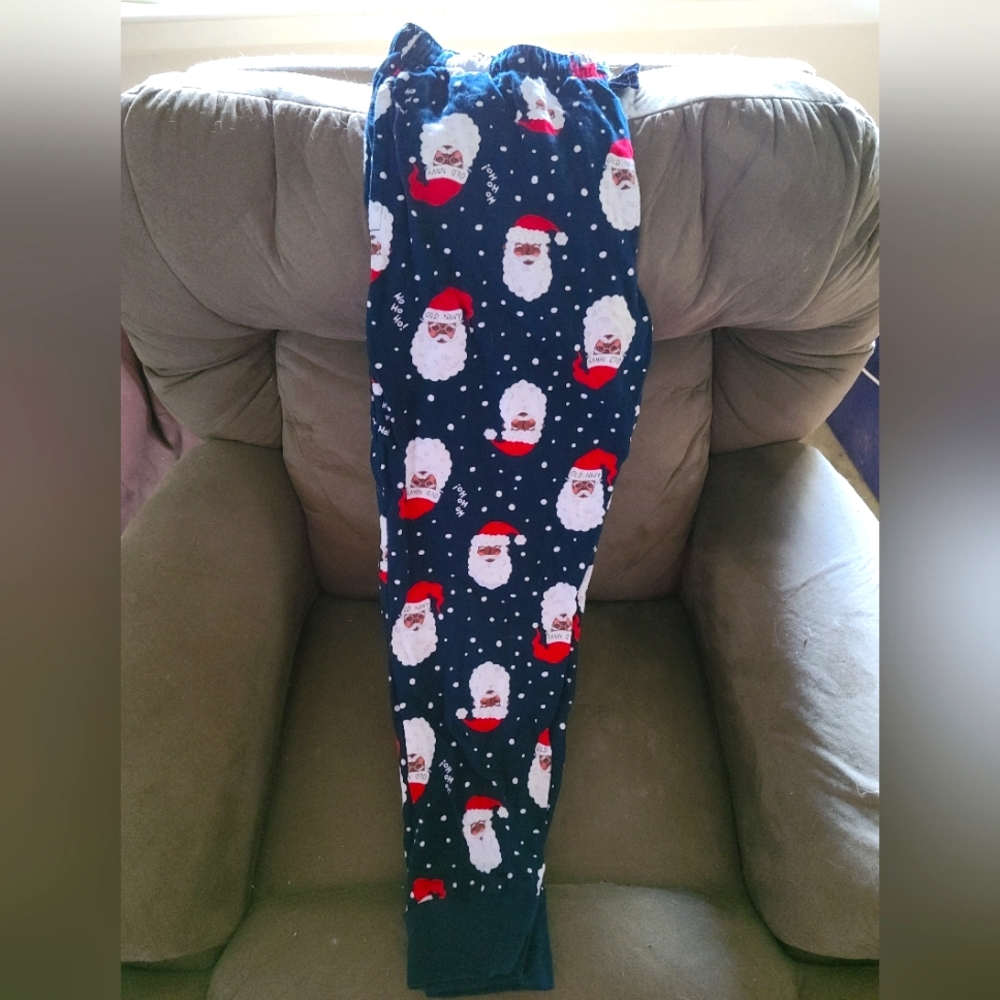 Old Navy Black Santa Pj Pants Mens
